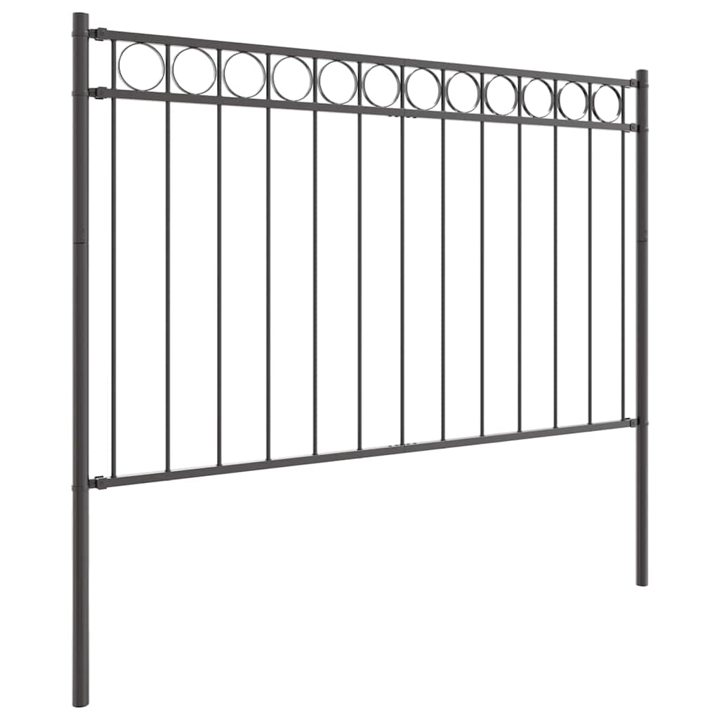 Fence Element ASSEN Grey 170 x 150 cm Steel