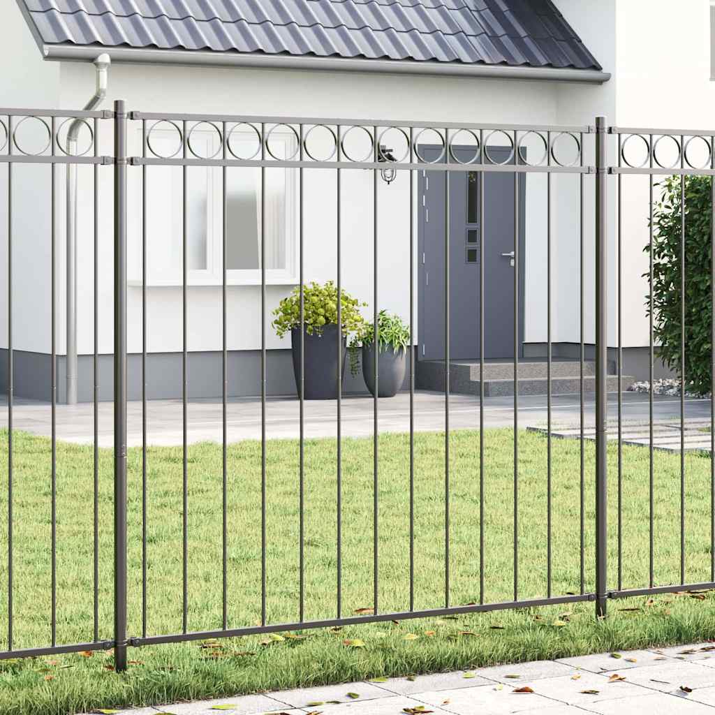 Fence Element ASSEN Grey 170 x 170 cm Steel