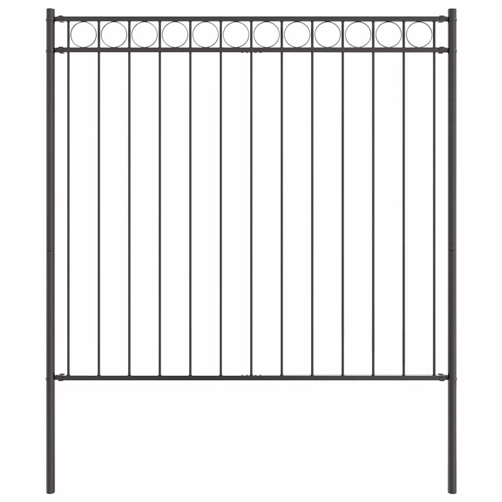 Fence Element ASSEN Grey 170 x 170 cm Steel