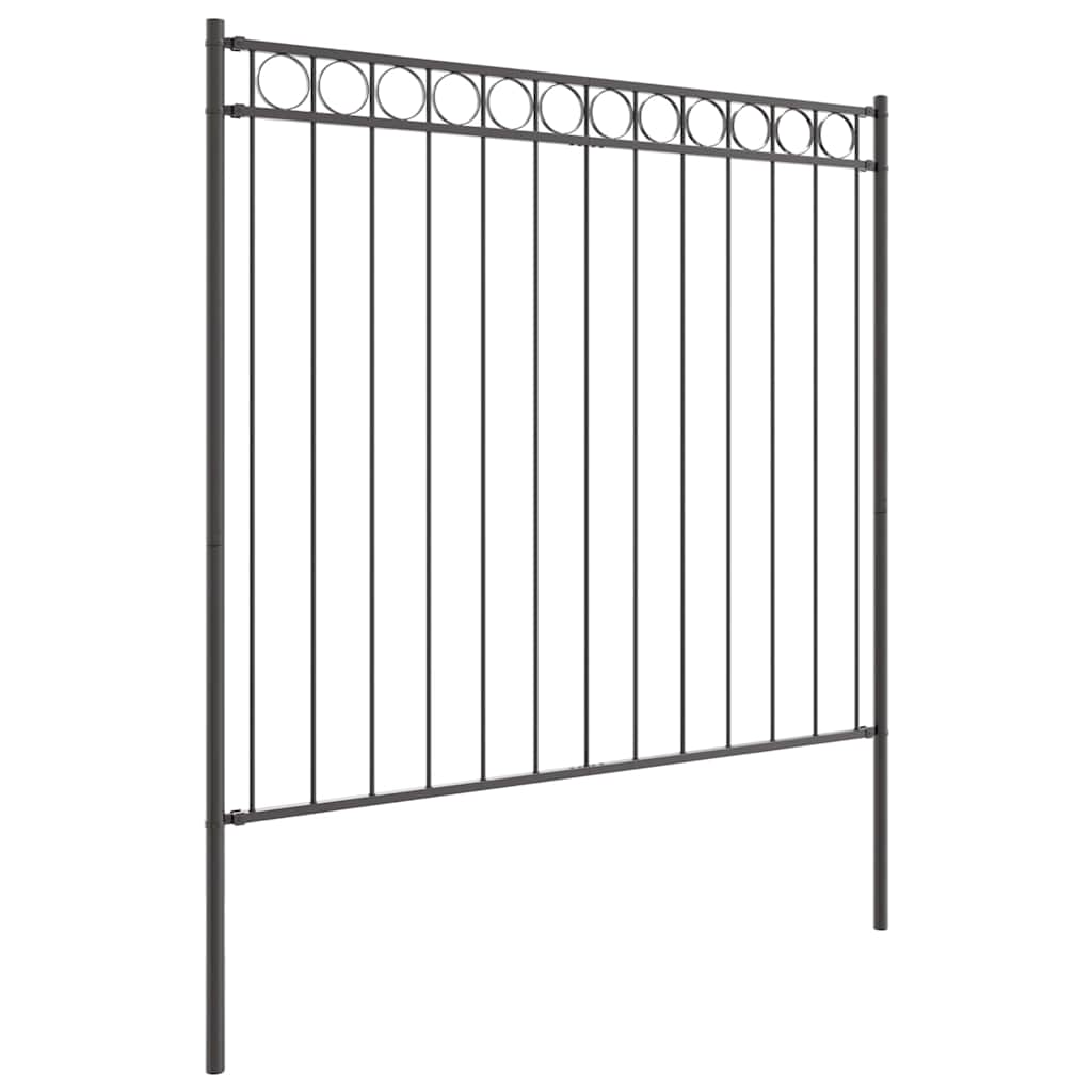 Fence Element ASSEN Grey 170 x 200 cm Steel