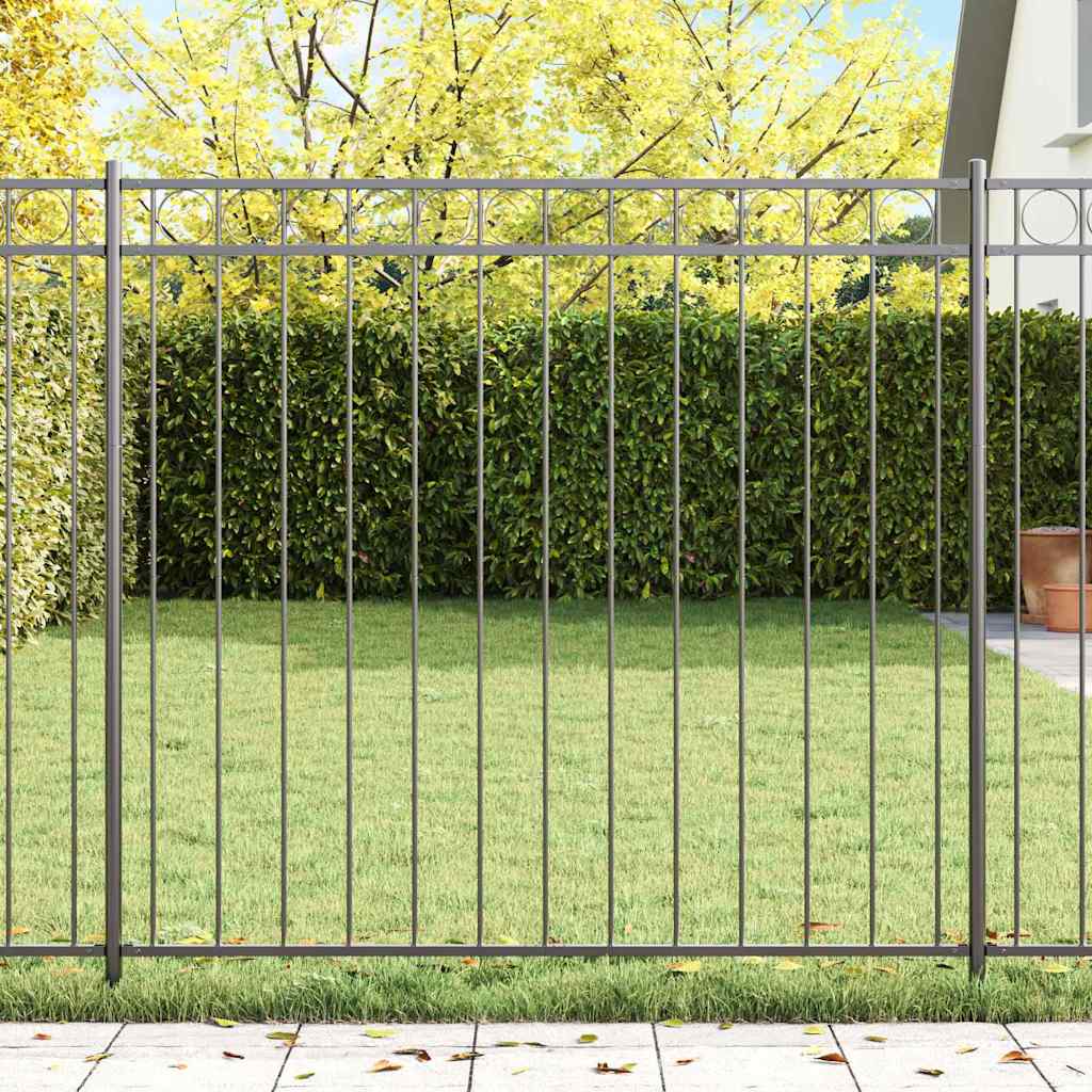 Fence Element ASSEN Grey 170 x 150 cm Steel