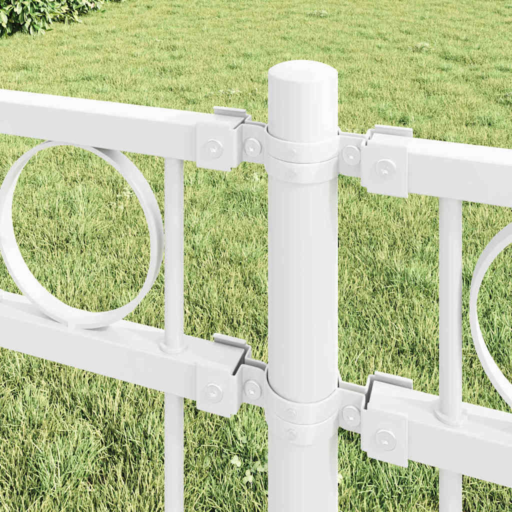 Fence Element ASSEN White 170 x 150 cm Steel