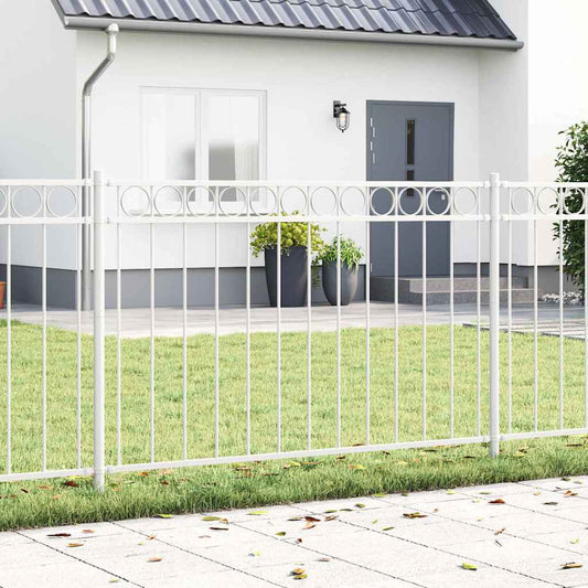 Fence Element ASSEN White 170 x 150 cm Steel