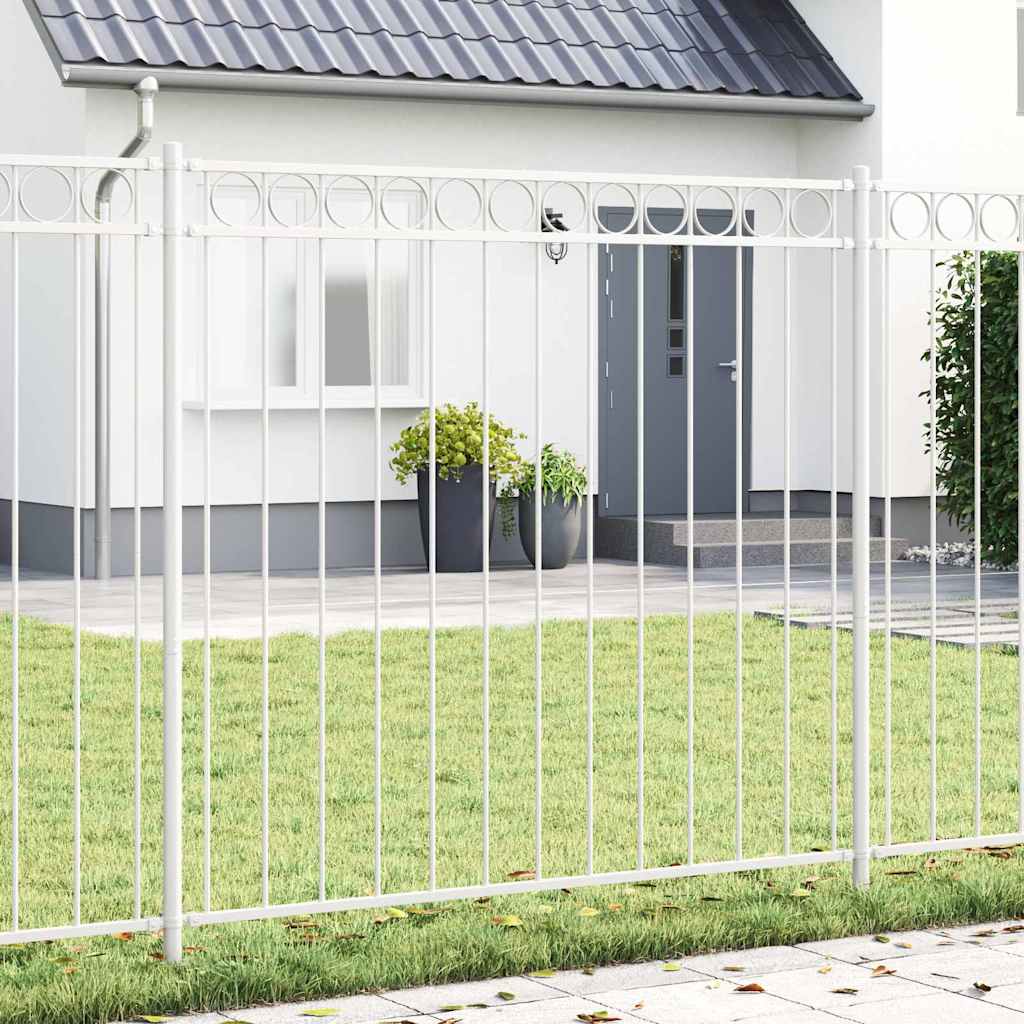 Fence Element ASSEN White 170 x 170 cm Steel