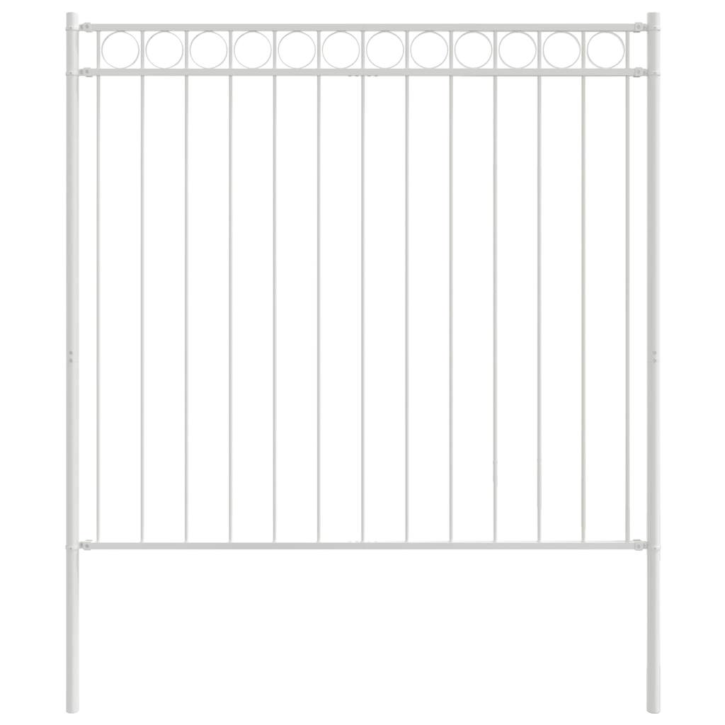 Fence Element ASSEN White 170 x 200 cm Steel