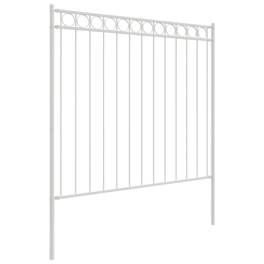 Fence Element ASSEN White 170 x 200 cm Steel