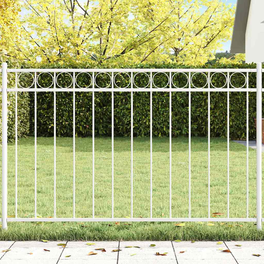 Fence Element ASSEN White 170 x 100 cm Steel