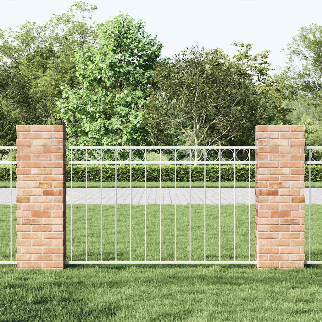 Fence Element ASSEN White 170 x 100 cm Steel