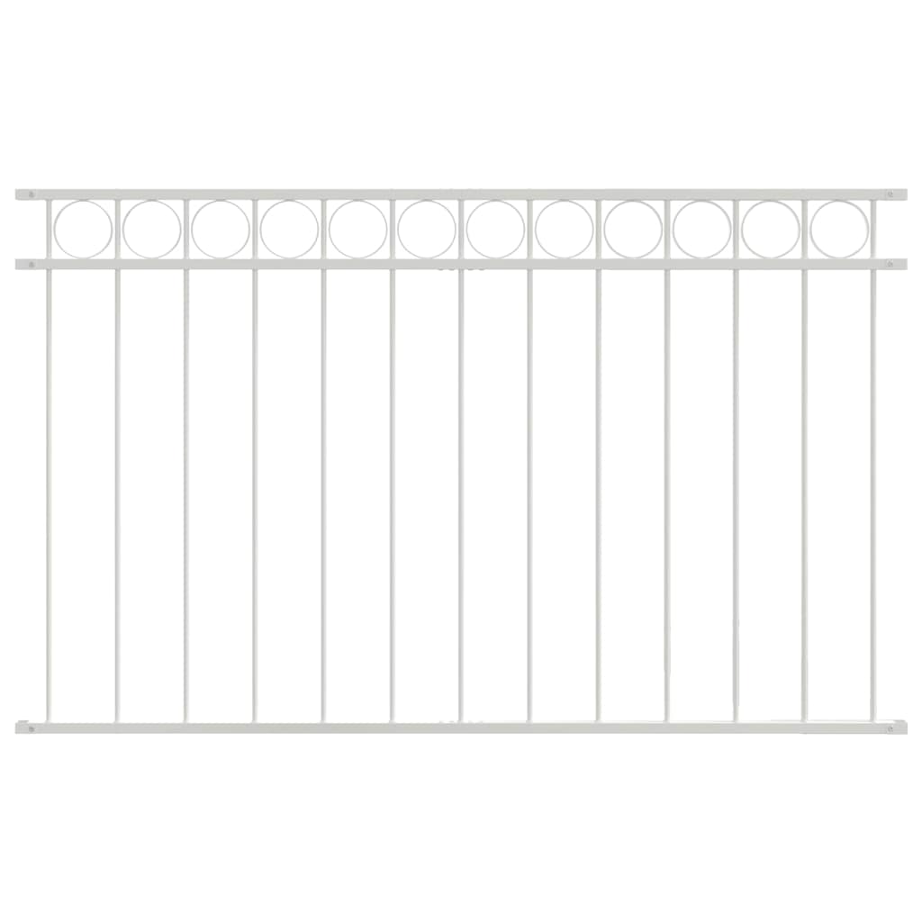 Fence Element ASSEN White 170 x 100 cm Steel