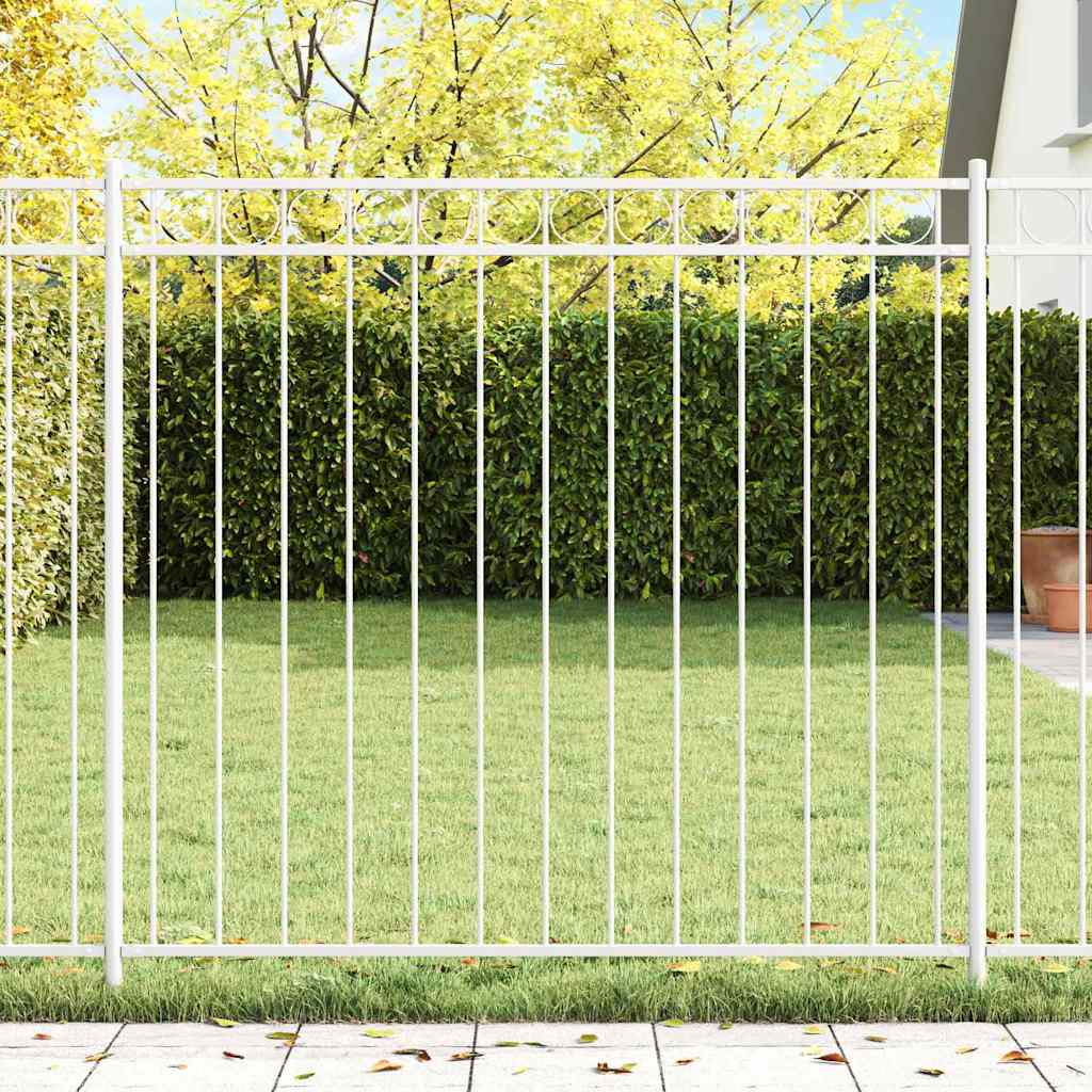 Fence Element ASSEN White 170 x 120 cm Steel