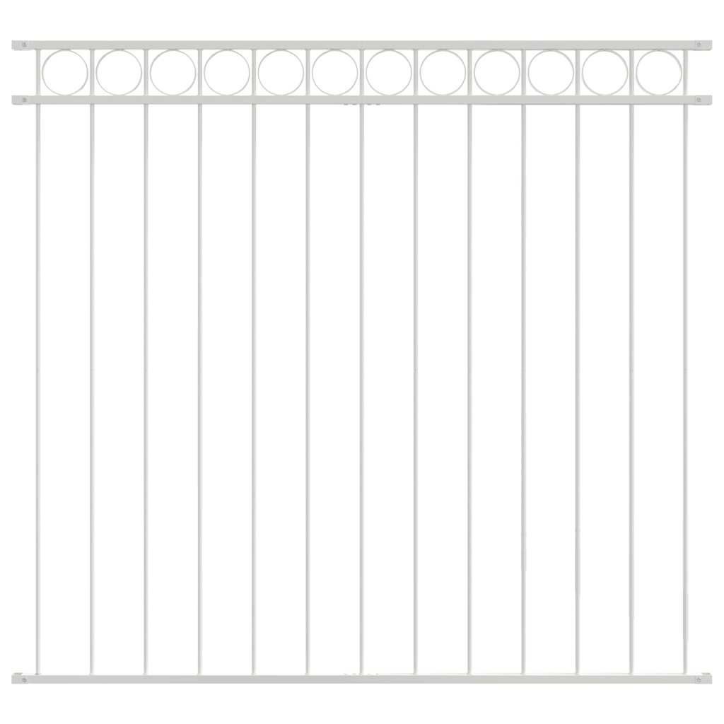 Fence Element ASSEN White 170 x 120 cm Steel