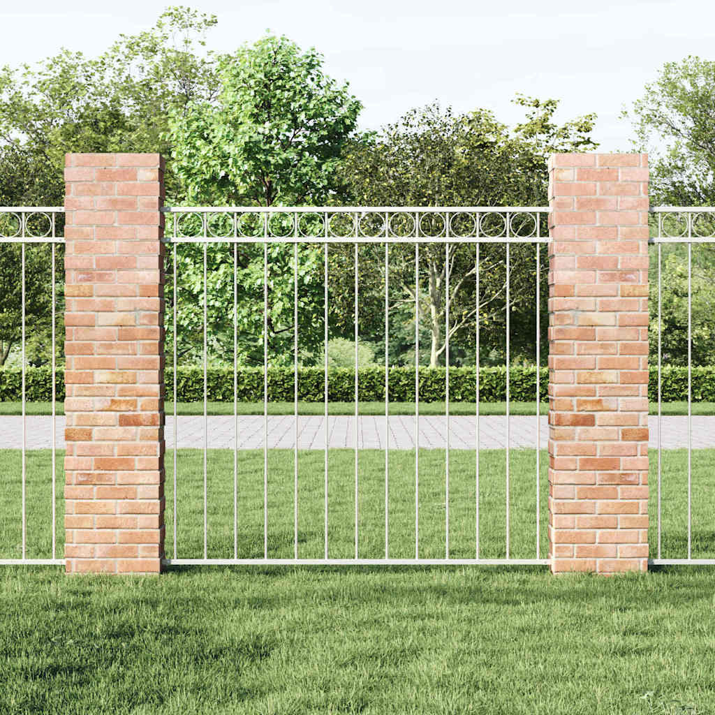 Fence Element ASSEN White 170 x 150 cm Steel