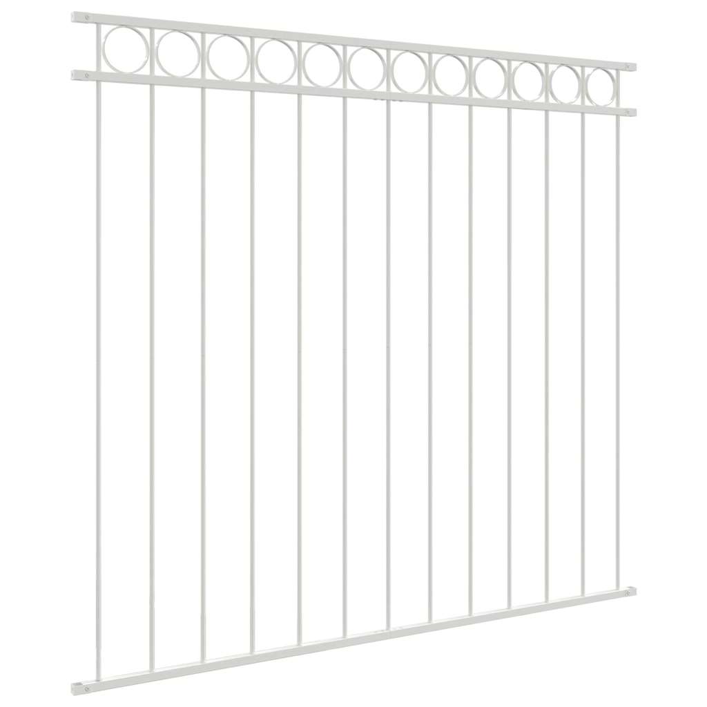 Fence Element ASSEN White 170 x 150 cm Steel