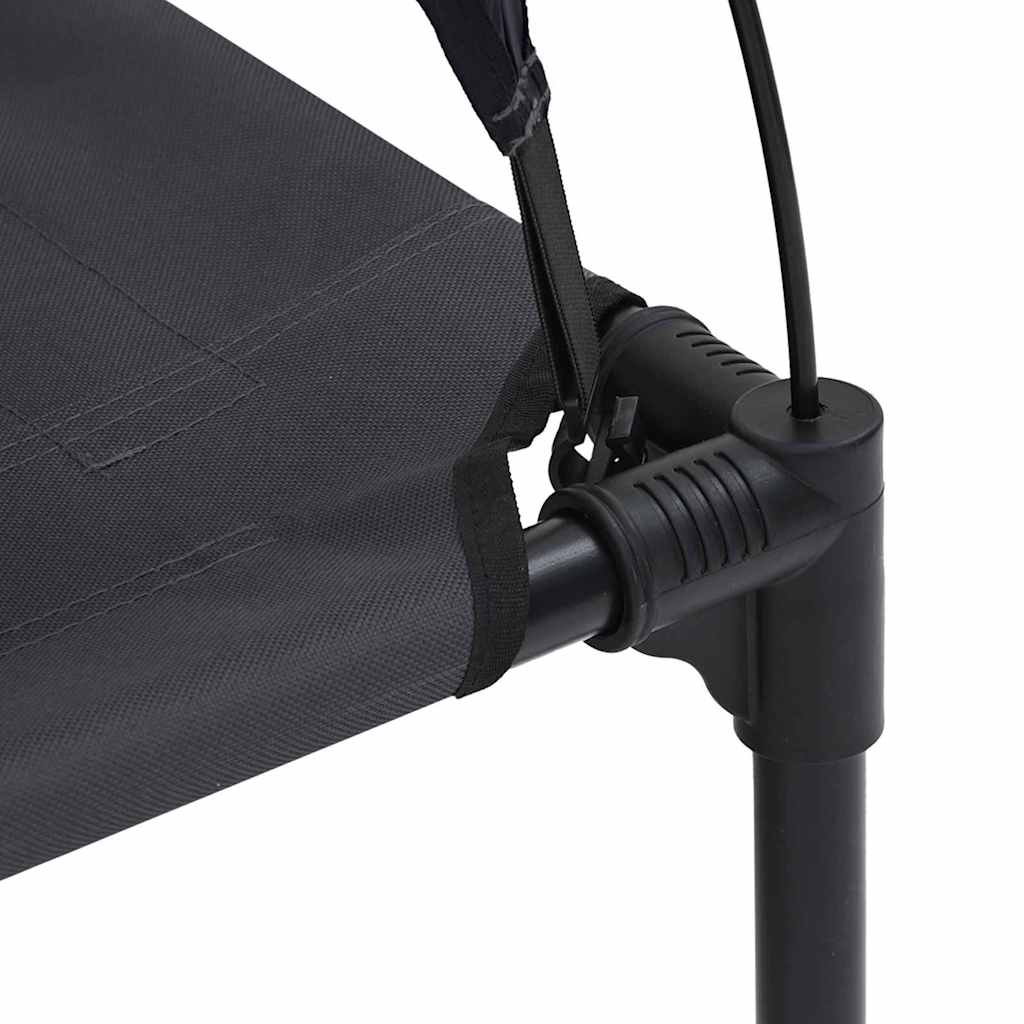 Dog Bed Folding Manual Black 76 x 62 x 70.5 cm Steel