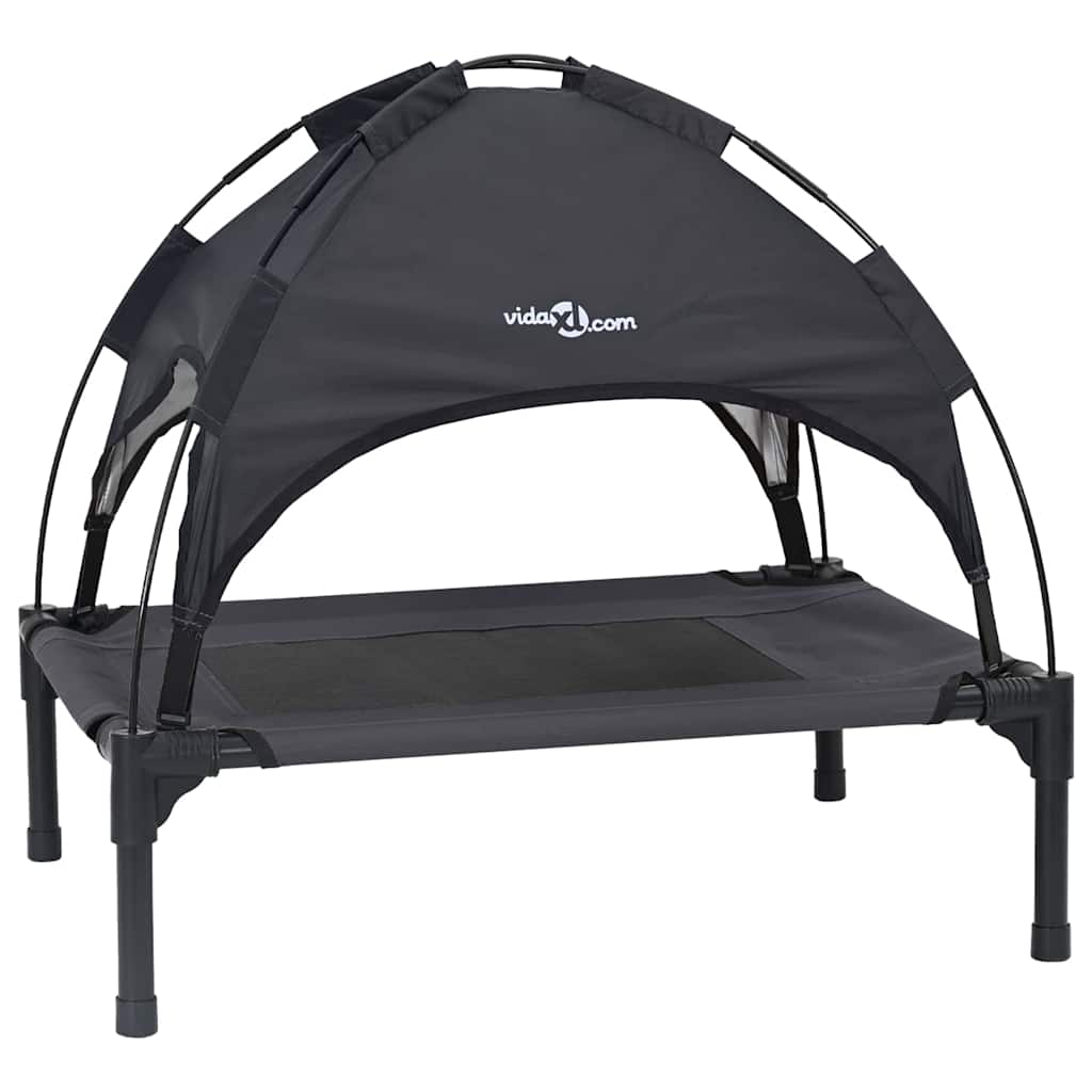 Dog Bed Folding Manual Black 76 x 62 x 70.5 cm Steel