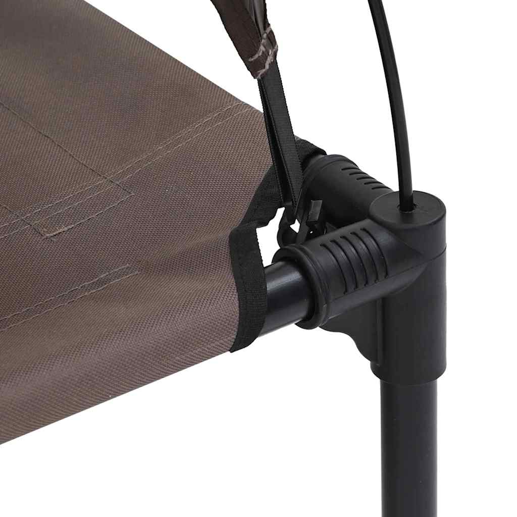 Dog Bed Folding Manual Brown 62 x 48 x 61 cm Steel