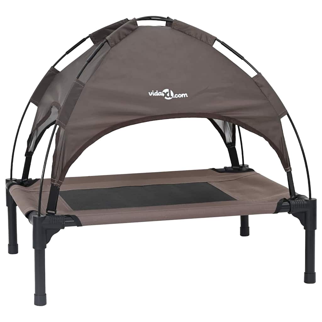 Dog Bed Folding Manual Brown 62 x 48 x 61 cm Steel