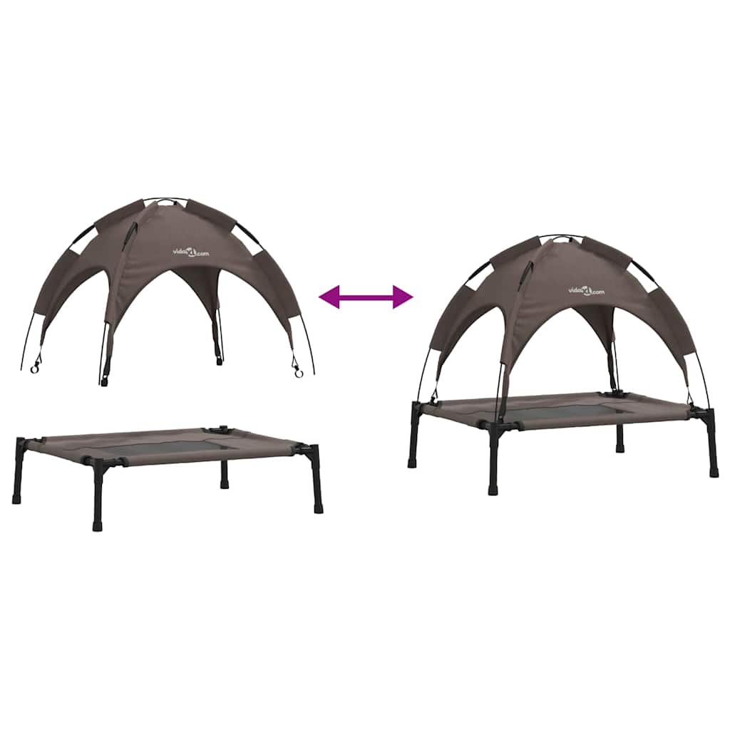 Dog Bed Folding Manual Brown 62 x 48 x 61 cm Steel