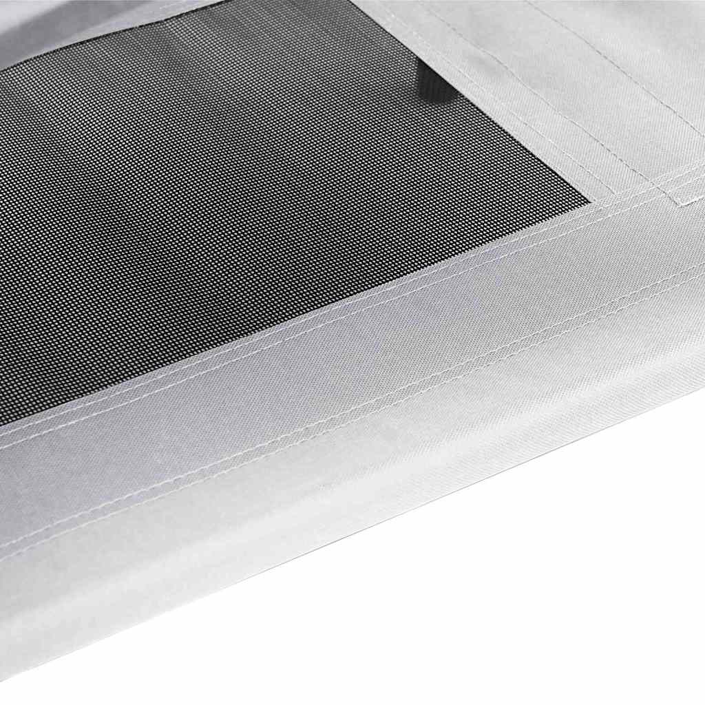 Dog Bed Folding Manual Silver Grey 122 x 93 x 106.5 cm Steel