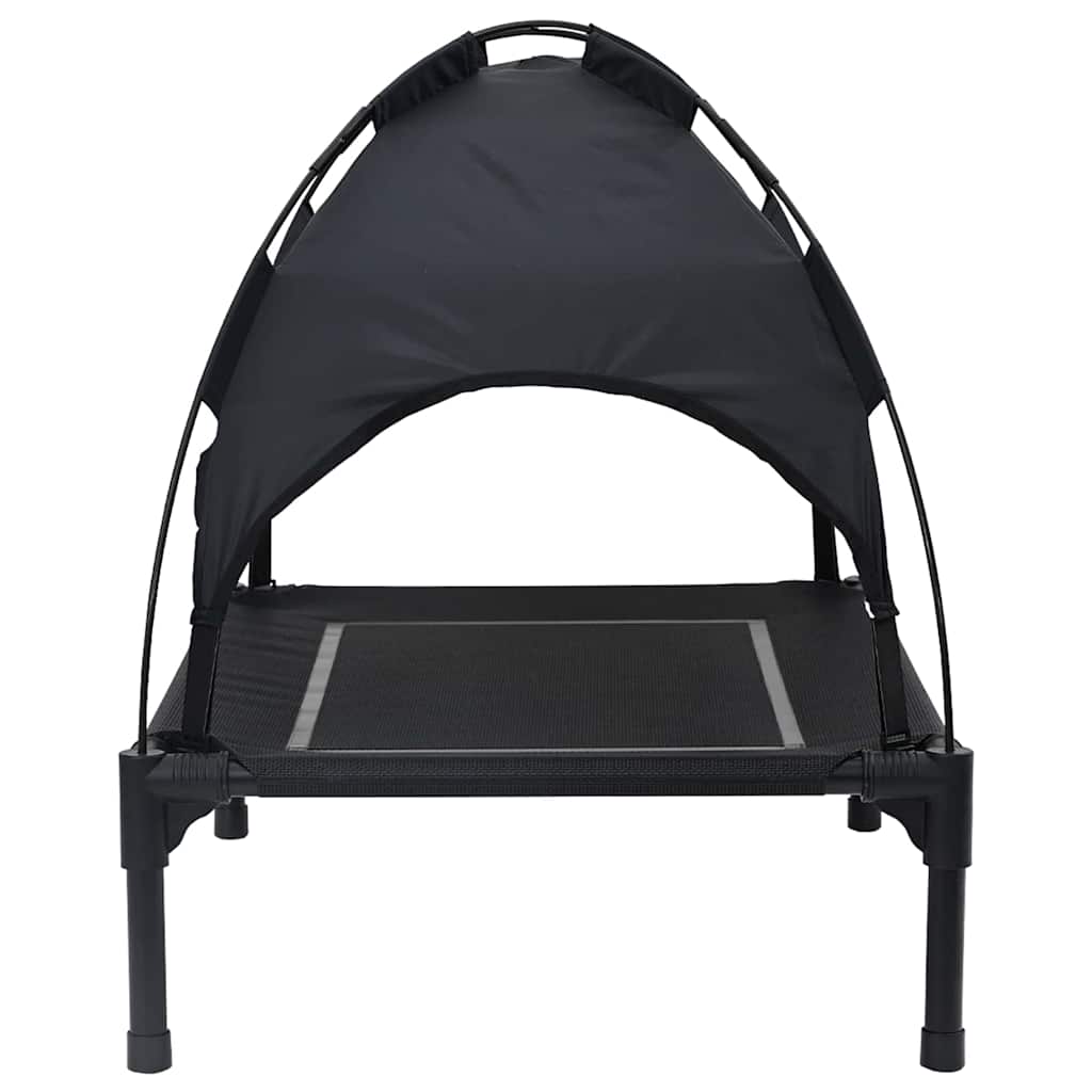 Dog Bed Folding Manual Black 63 x 49.5 x 60 cm Steel