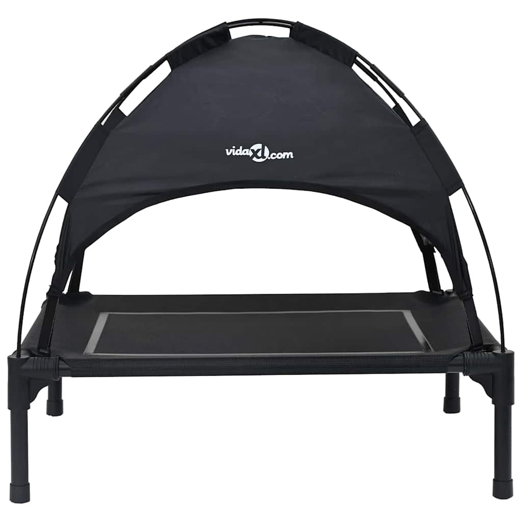 Dog Bed Folding Manual Black 71 x 64 x 71 cm Steel