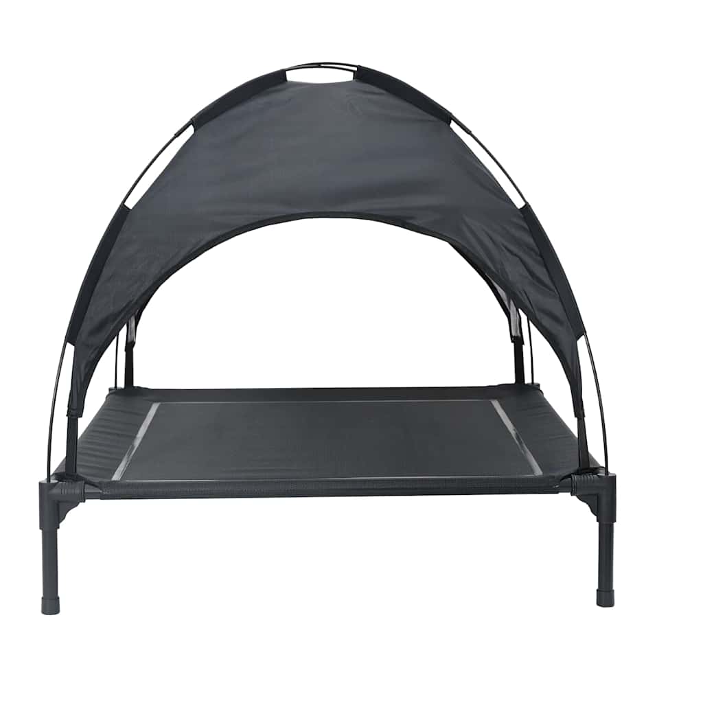 Dog Bed Folding Manual Black 104 x 86 x 84.5 cm Steel