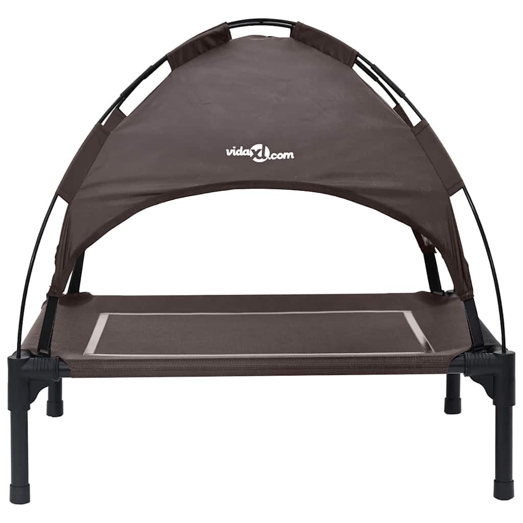 Dog Bed Folding Manual Brown 63 x 49.5 x 60 cm Steel