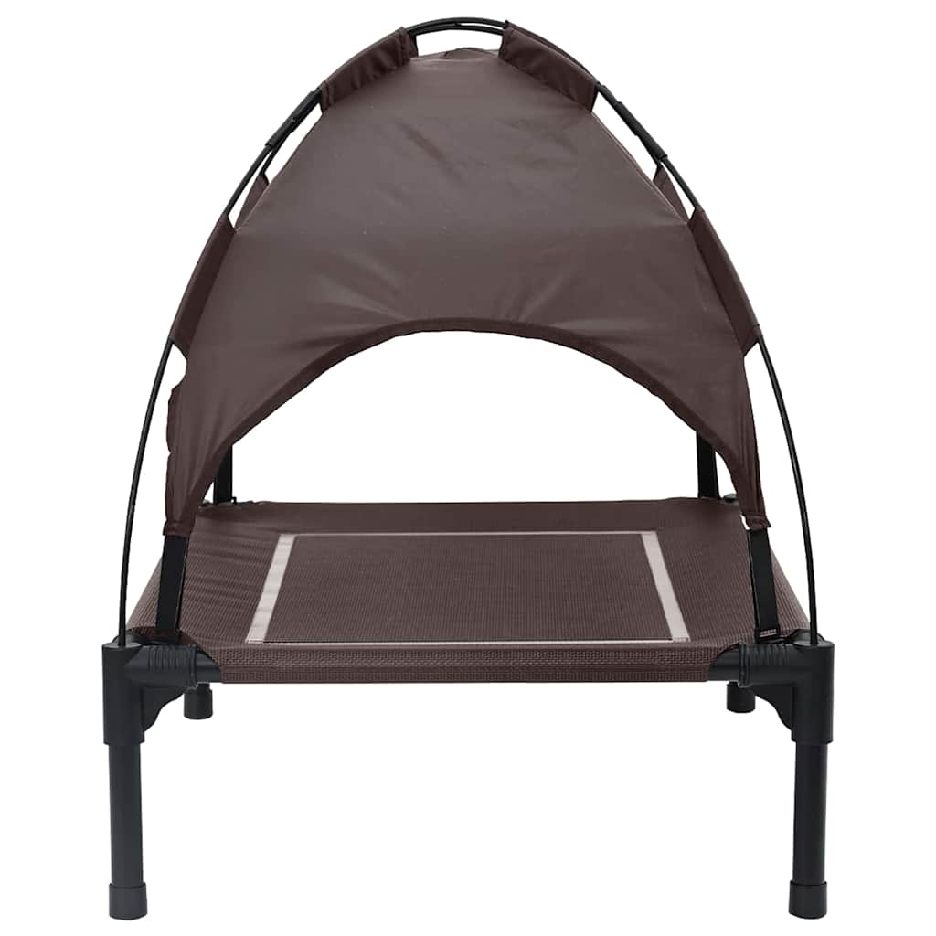 Dog Bed Folding Manual Brown 63 x 49.5 x 60 cm Steel