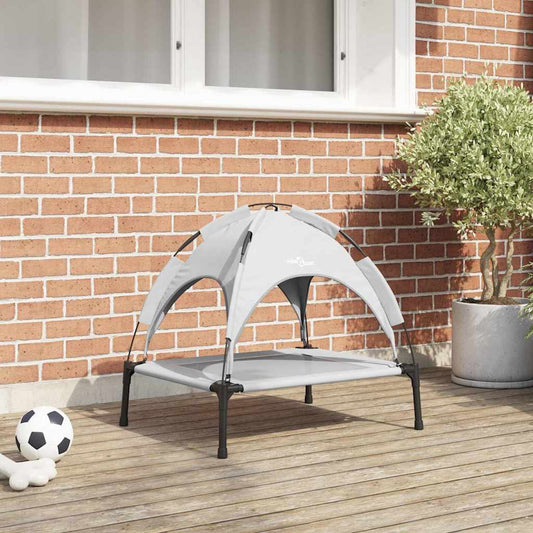 Dog Bed 63 x 49.5 x 60 cm Steel Silver Grey