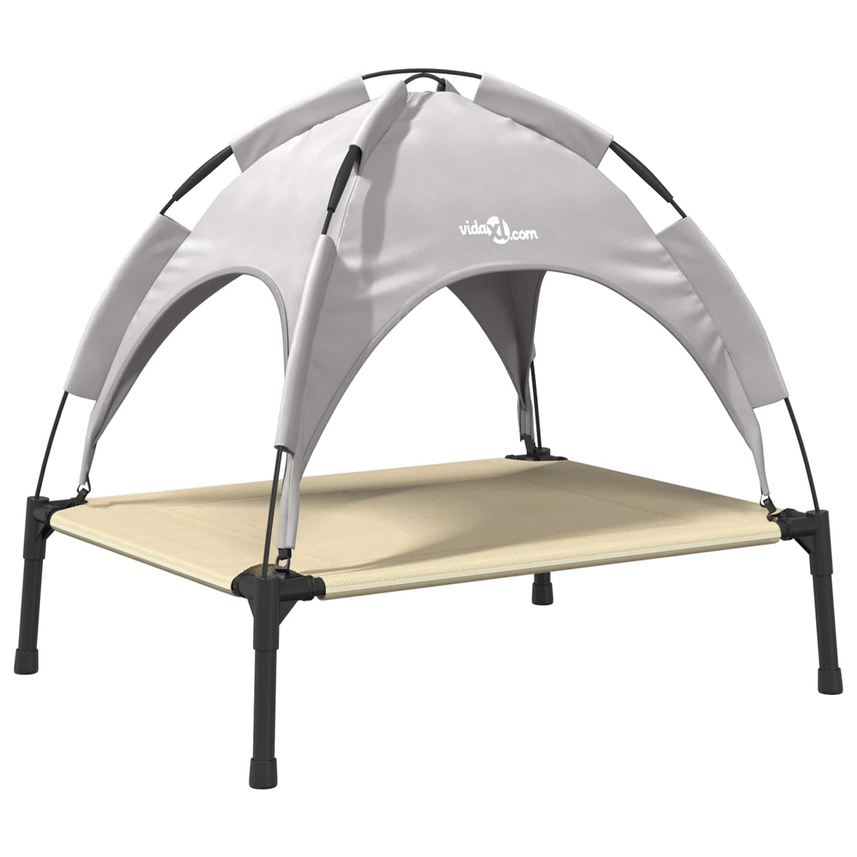 Dog Bed 63 x 49.5 x 60 cm Steel Silver Grey