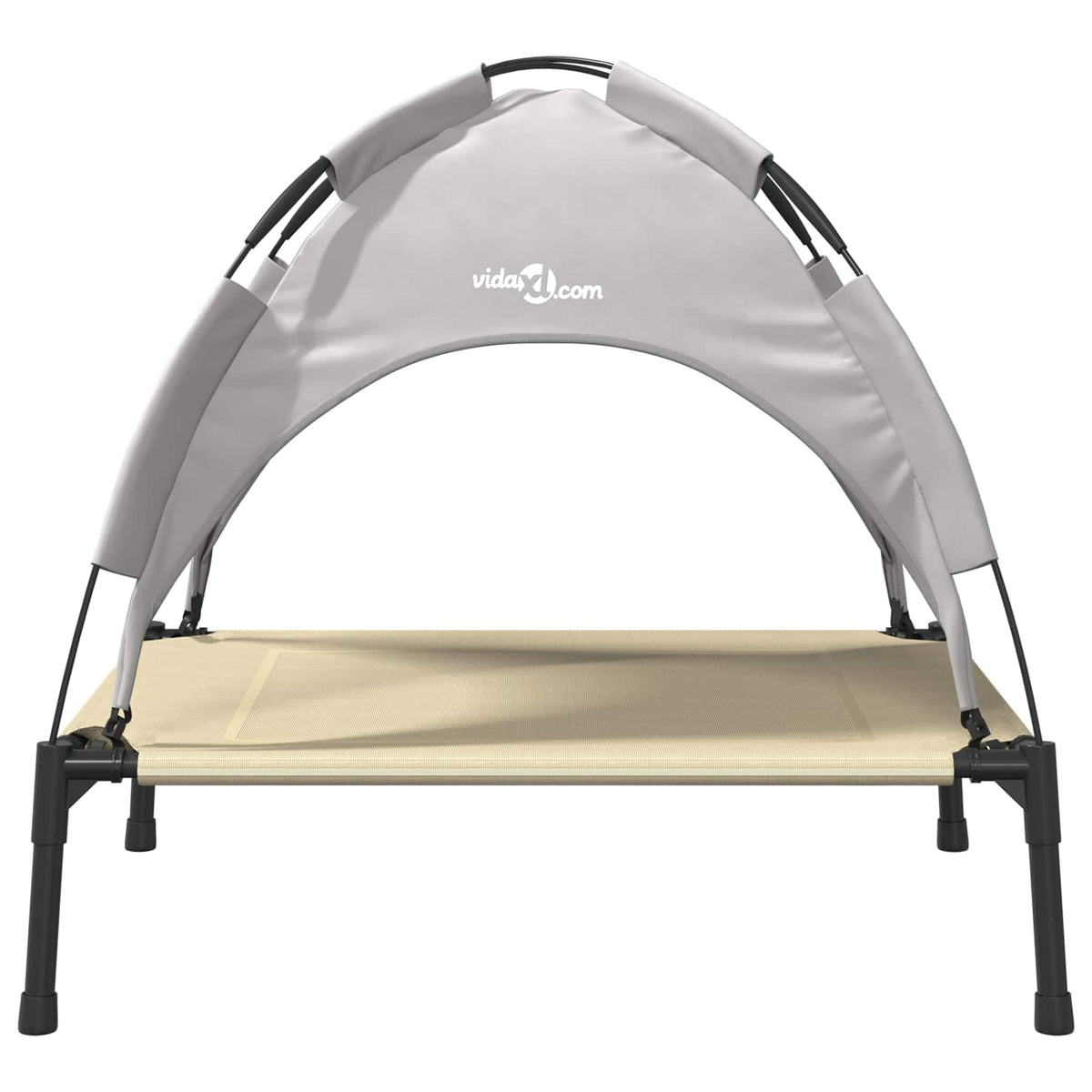 Dog Bed 63 x 49.5 x 60 cm Steel Silver Grey