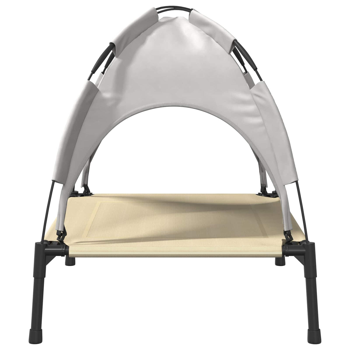 Dog Bed 63 x 49.5 x 60 cm Steel Silver Grey