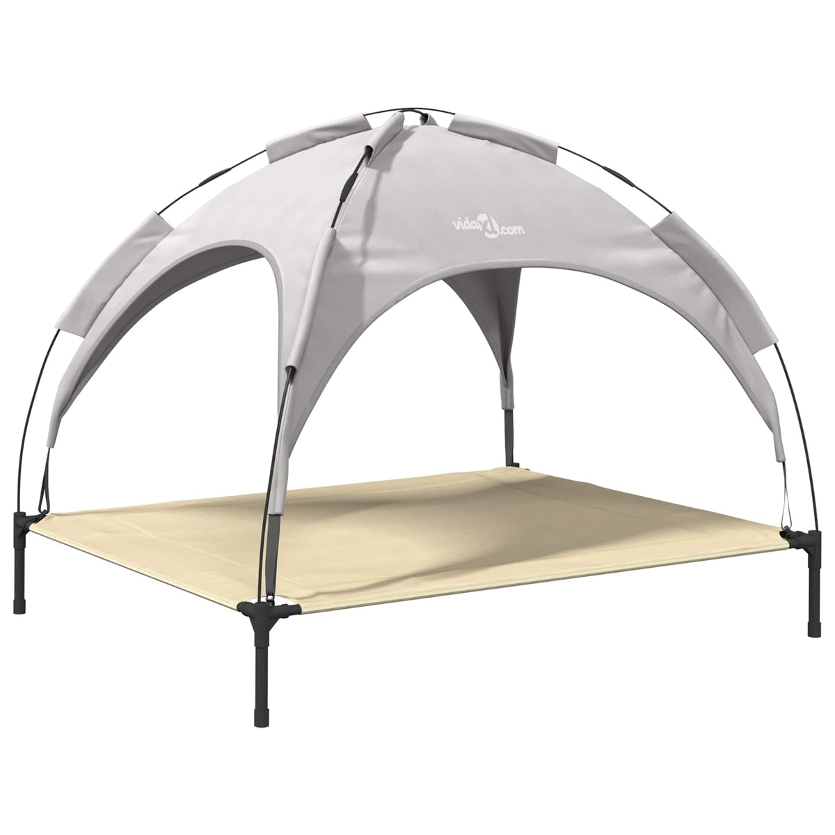 Dog Bed 104 x 86 x 84.5 cm Steel Silver Grey
