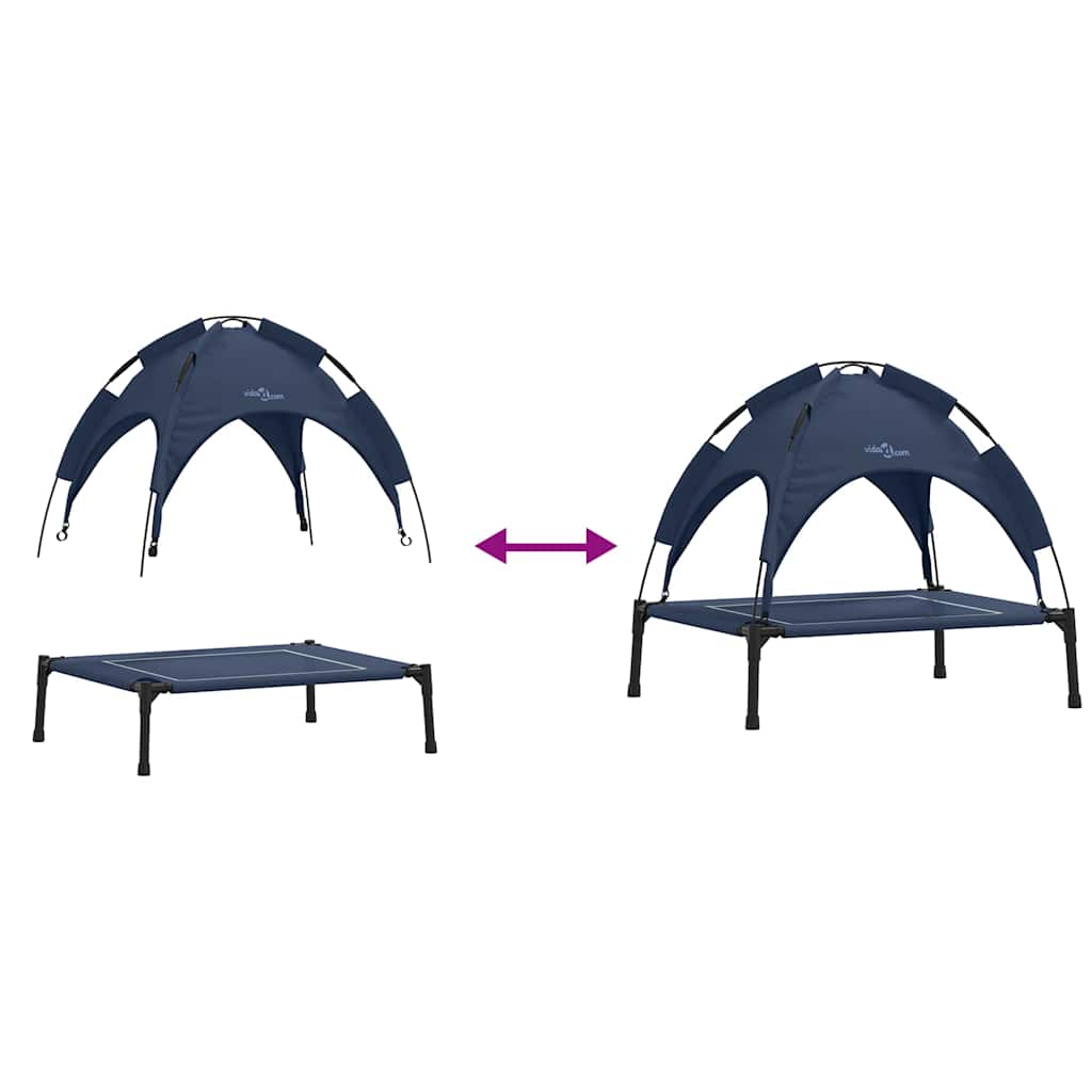Dog Bed 63 x 49.5 x 60 cm Steel Navy Blue