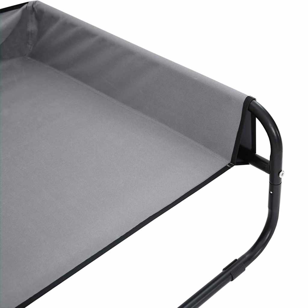 Dog Bed Folding Manual Light Grey 57 x 57 x 24 cm Steel