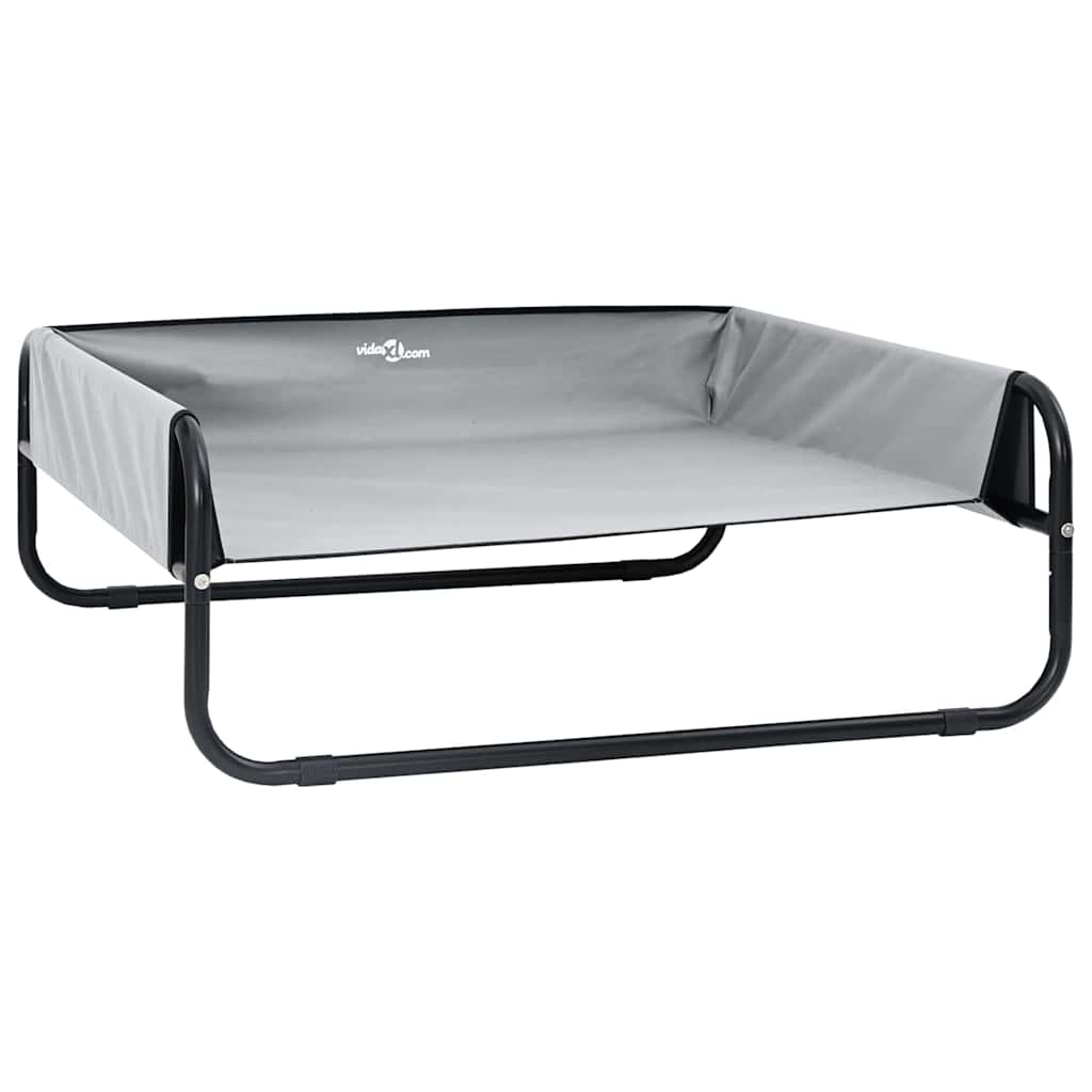Dog Bed Folding Manual Light Grey 57 x 57 x 24 cm Steel
