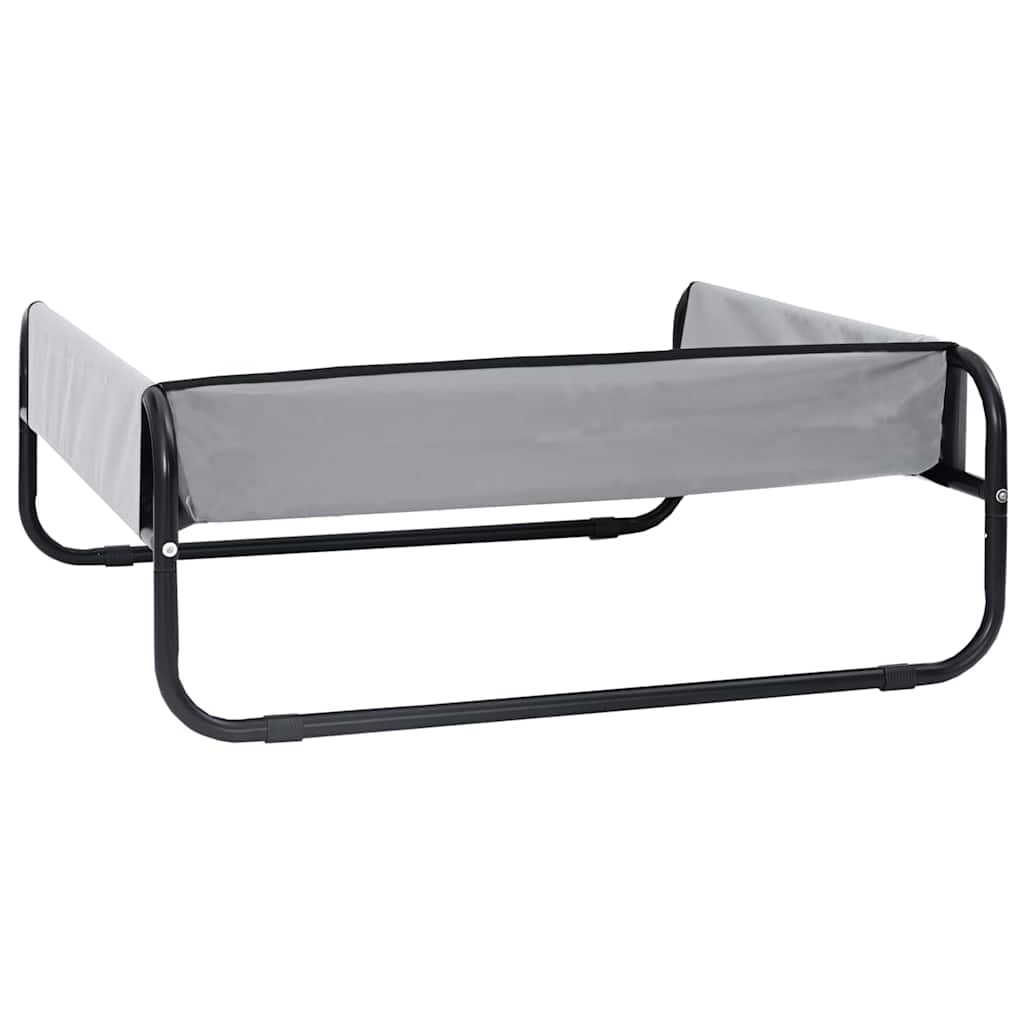 Dog Bed Folding Manual Light Grey 57 x 57 x 24 cm Steel