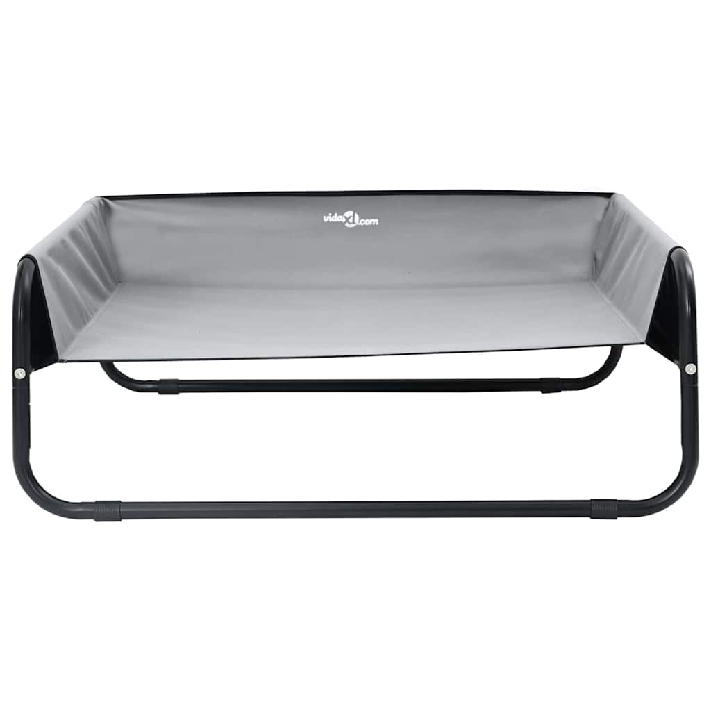 Dog Bed Folding Manual Light Grey 57 x 57 x 24 cm Steel