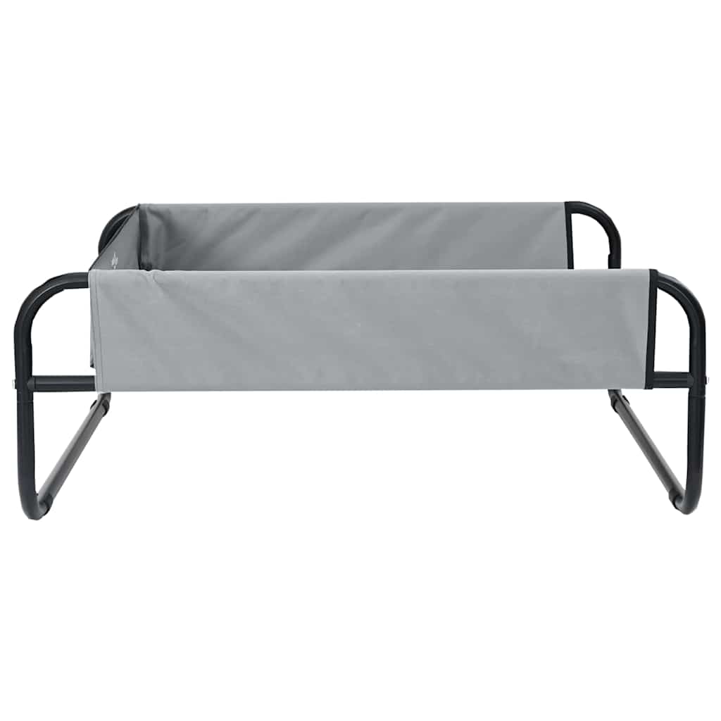 Dog Bed Folding Manual Light Grey 57 x 57 x 24 cm Steel