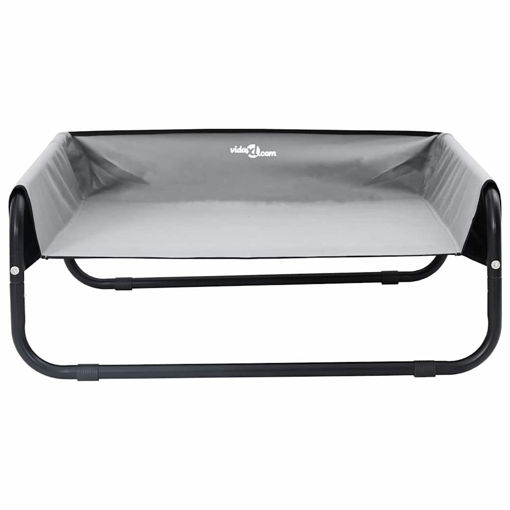 Dog Bed Folding Manual Light Grey 75 x 75 x 30 cm Steel