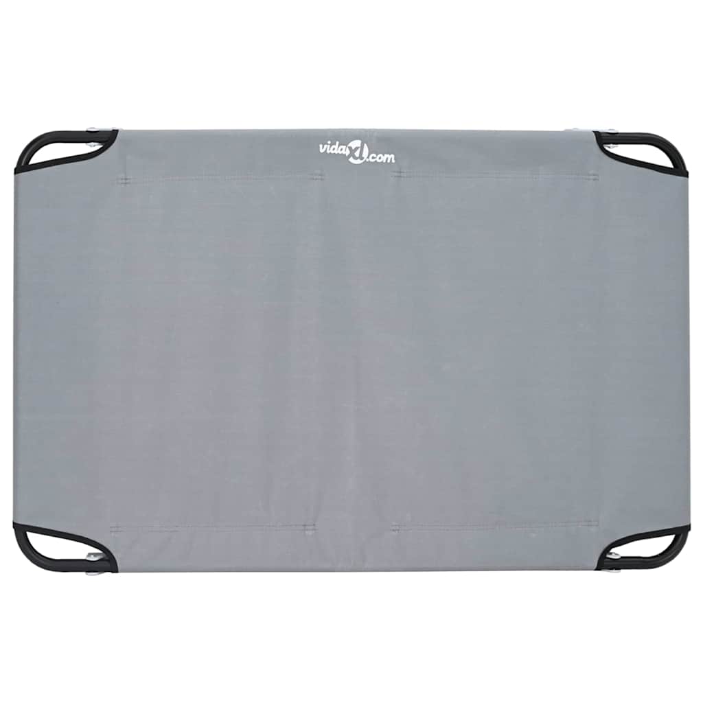 Dog Bed Folding Manual Light Grey 105 x 65 x 18 cm Steel