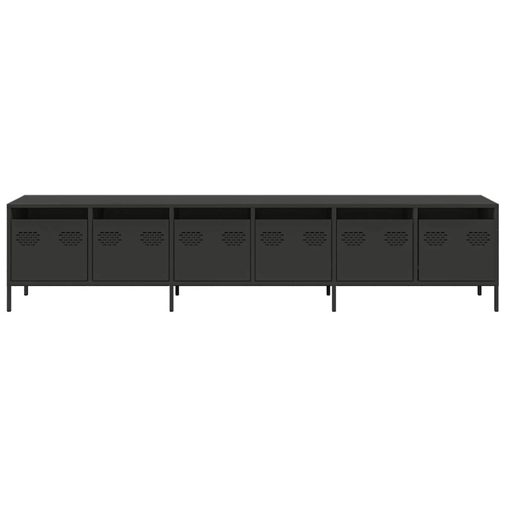 TV Cabinet Black 202x39x43,5 cm Cold-rolled Steel