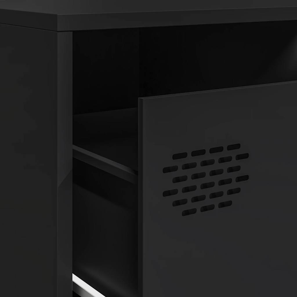 TV Cabinet Black 202x39x43.5 cm Cold-rolled Steel