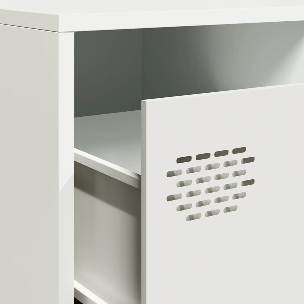 TV Cabinet White 202x39x43,5 cm Cold-rolled Steel