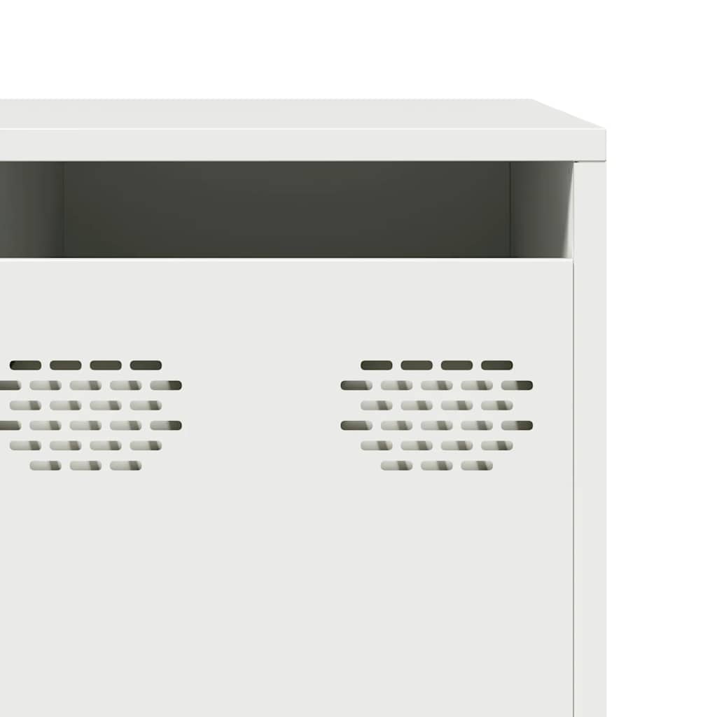 TV Cabinet White 202x39x43,5 cm Cold-rolled Steel