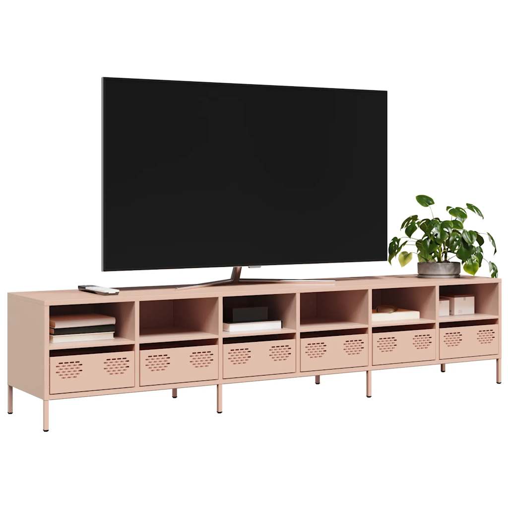 TV Cabinet Pink 202x39x43,5 cm Cold-rolled Steel