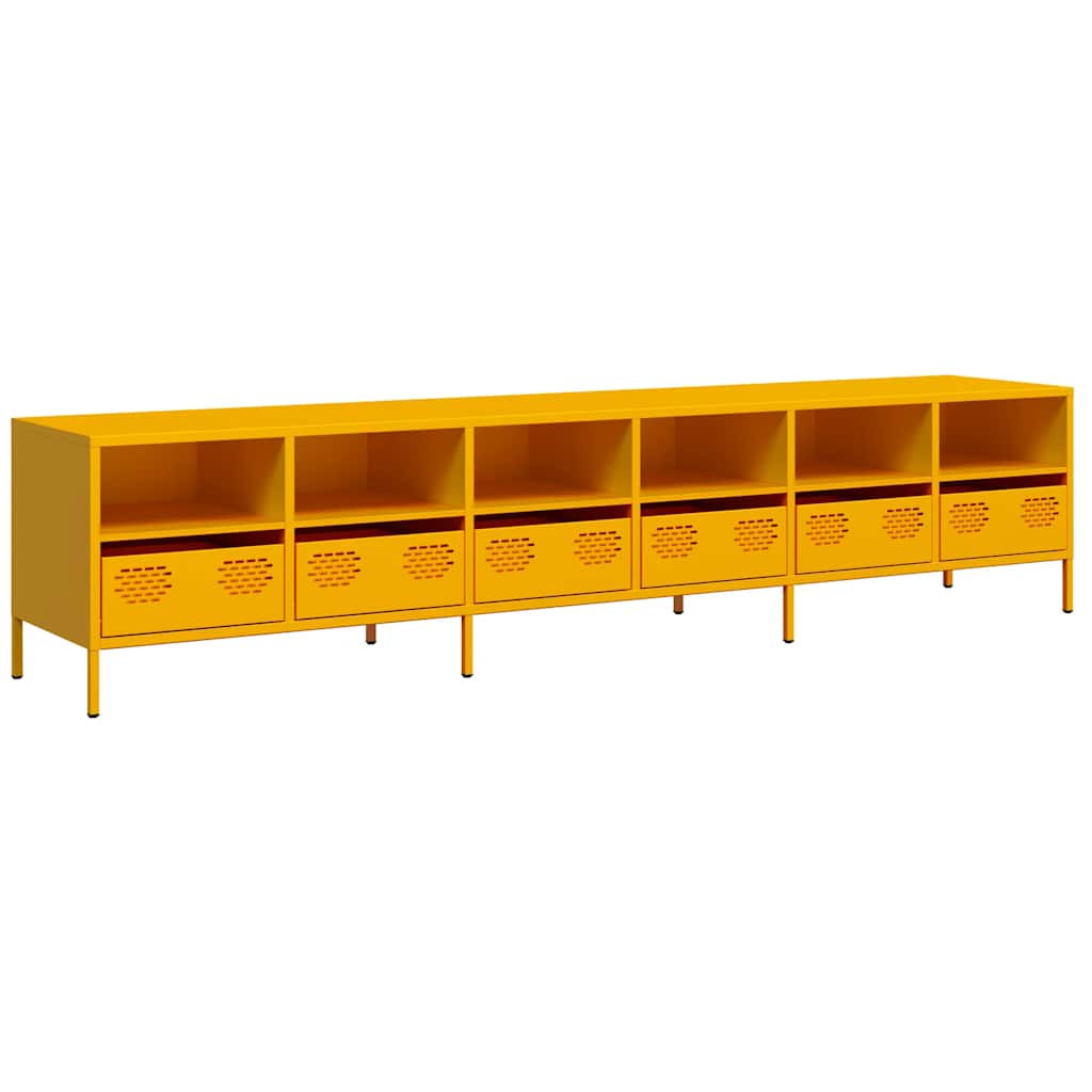 TV Cabinet Mustard Yellow 202x39x43,5 cm Cold-rolled Steel