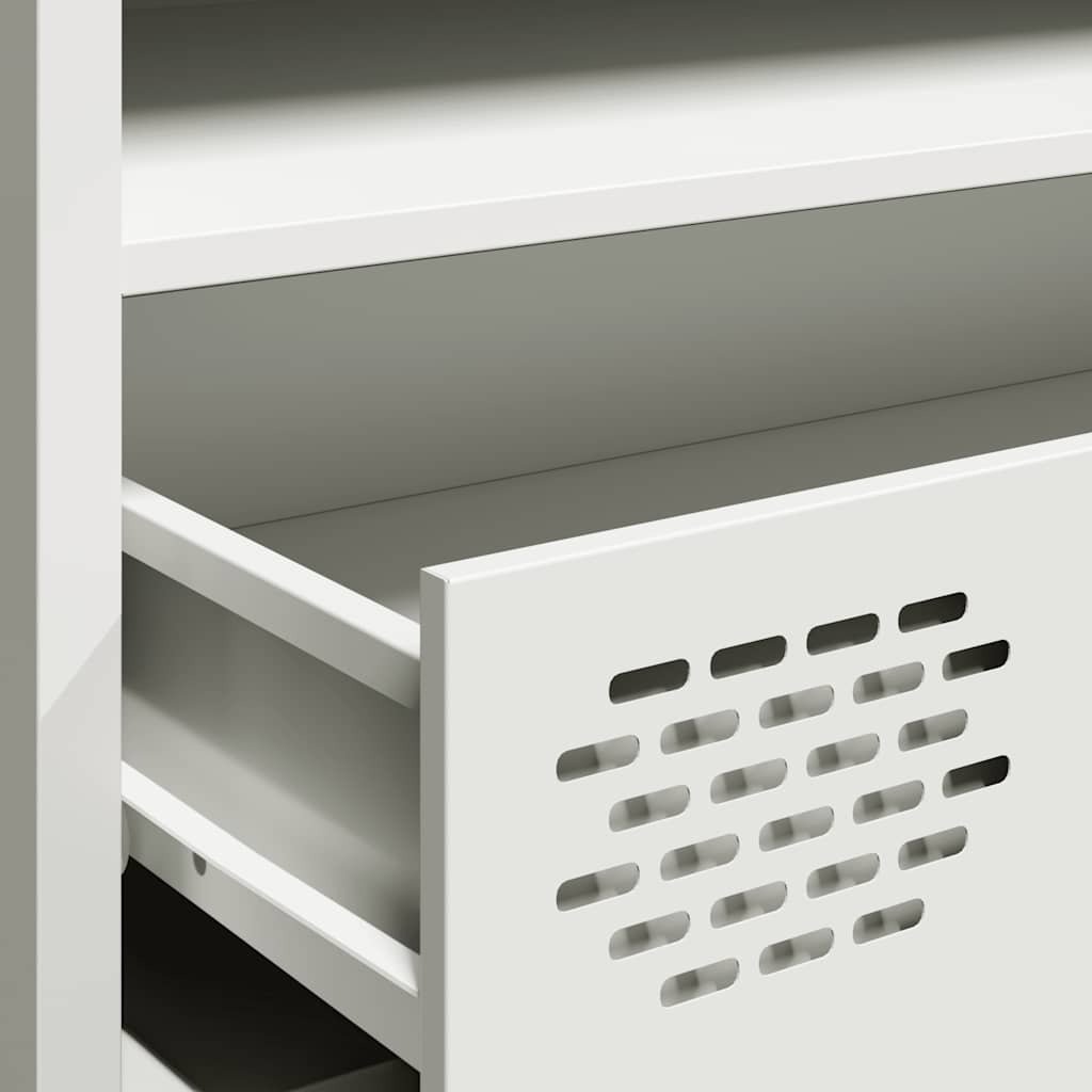 TV Cabinet White 202x39x43,5 cm Cold-rolled Steel