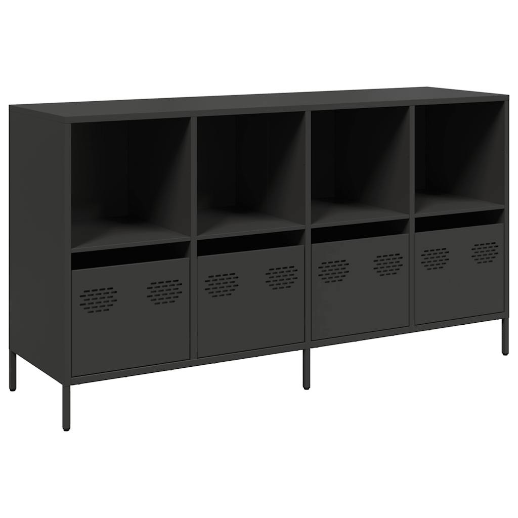 vidaXL Sideboard Black 135x39x73.5 cm Cold-rolled Steel