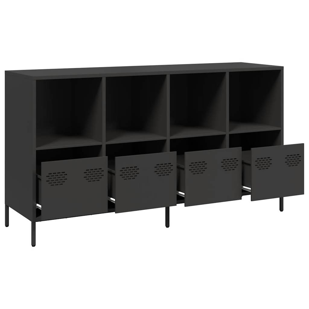 vidaXL Sideboard Black 135x39x73.5 cm Cold-rolled Steel